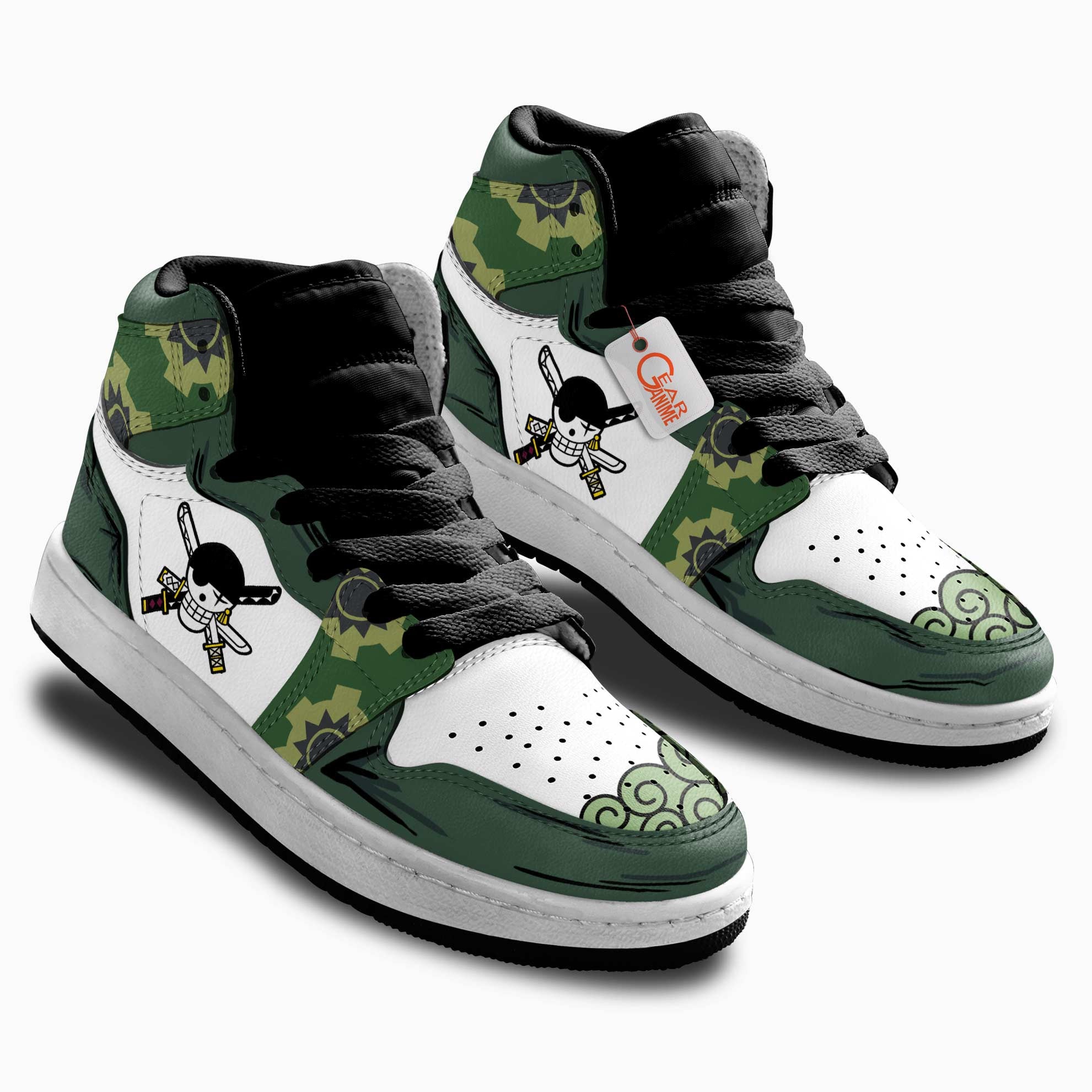 Zoro Wano Personalized Kids High-Top Sneakers