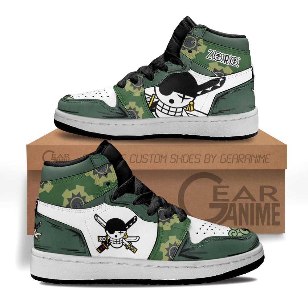 Zoro Wano Personalized Kids High-Top Sneakers