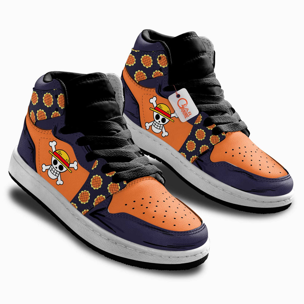 Luffy Dressrosa Personalized Kids High-Top Sneakers