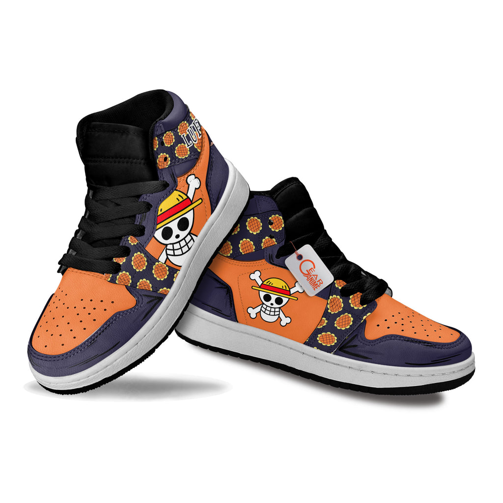 Luffy Dressrosa Personalized Kids High-Top Sneakers
