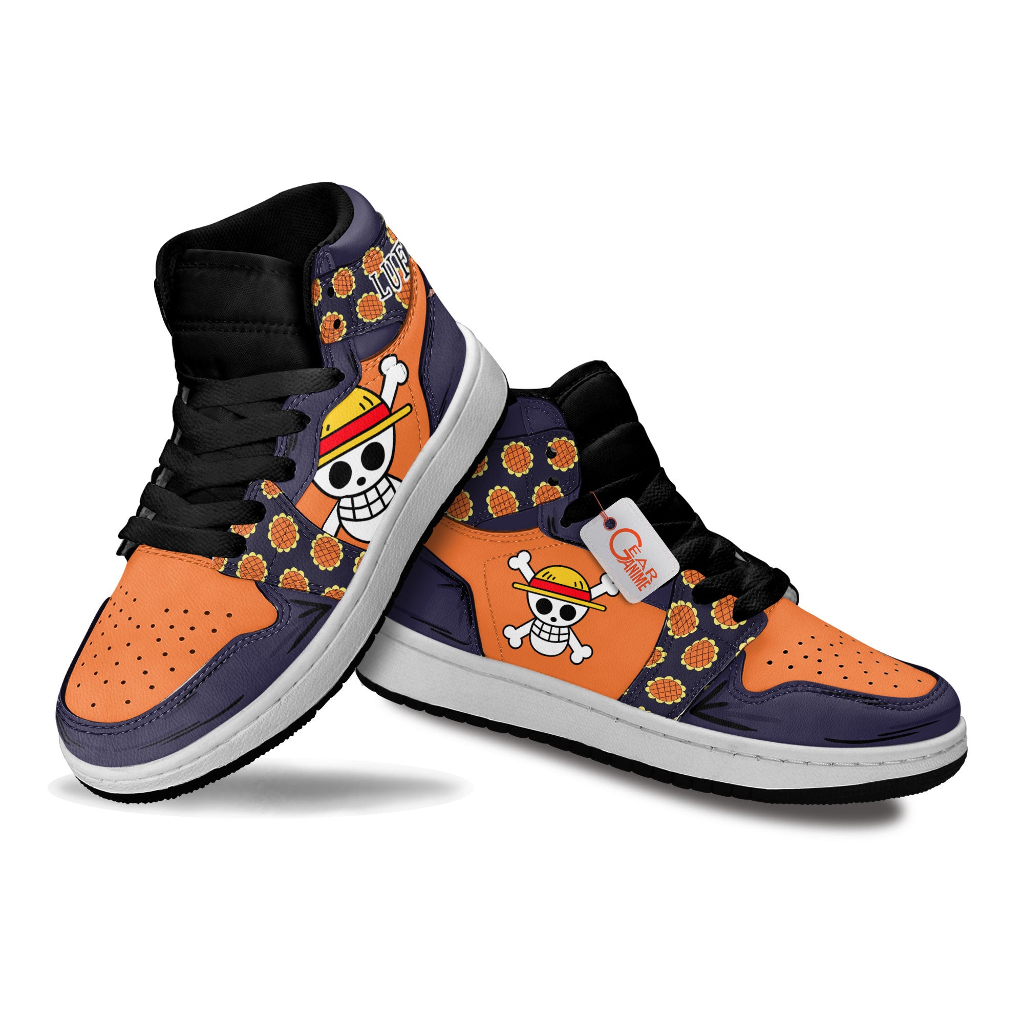 Luffy Dressrosa Personalized Kids High-Top Sneakers