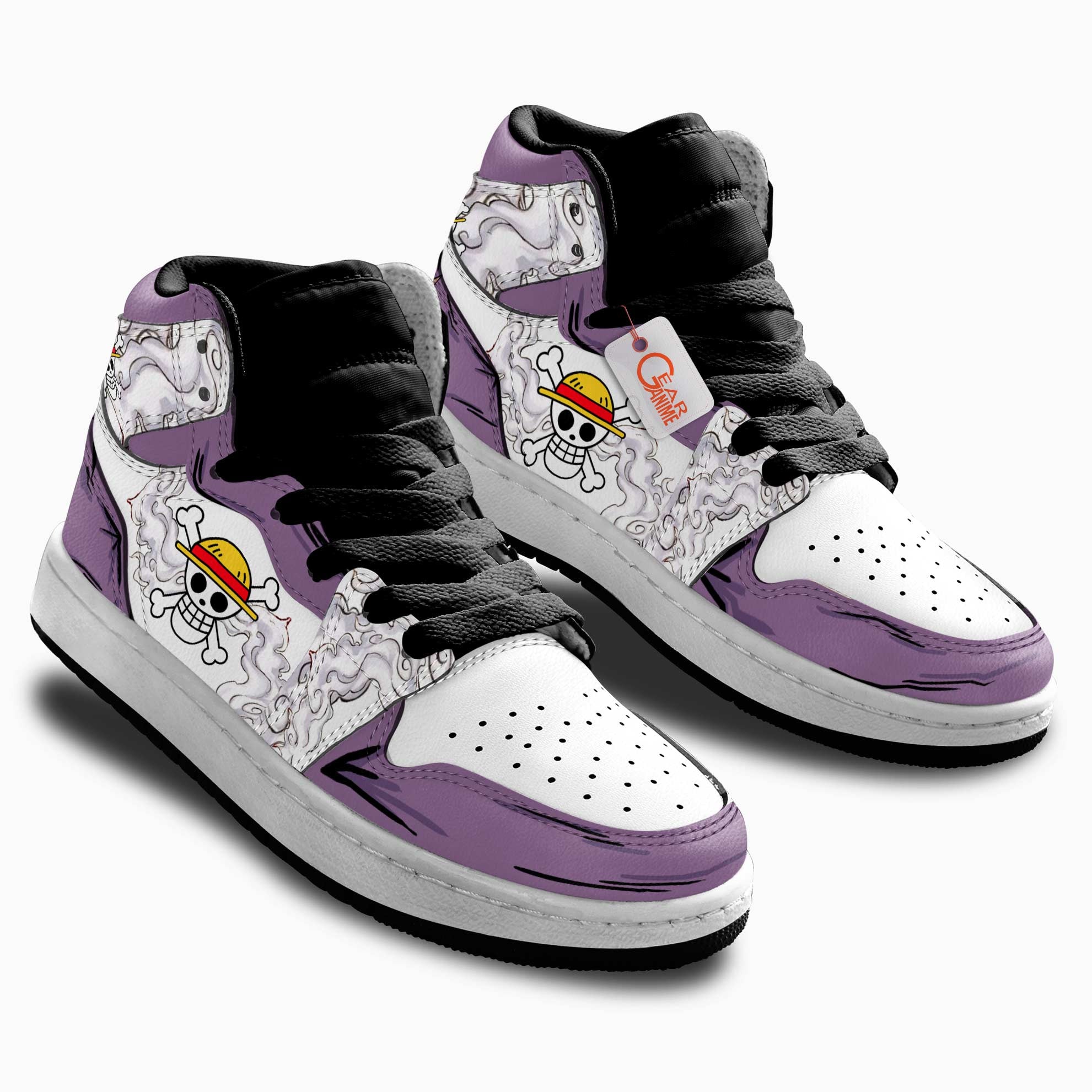 Luffy Gear 5 Personalized Kids High-Top Sneakers