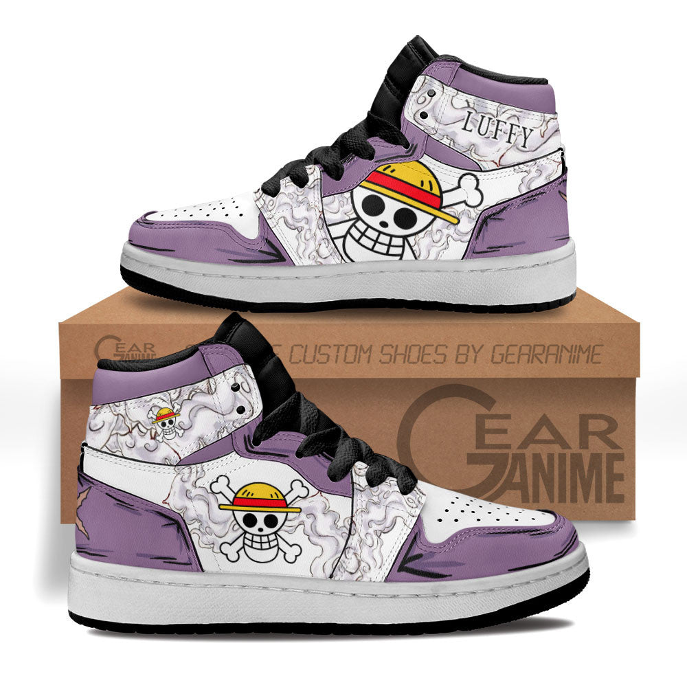 Luffy Gear 5 Personalized Kids High-Top Sneakers