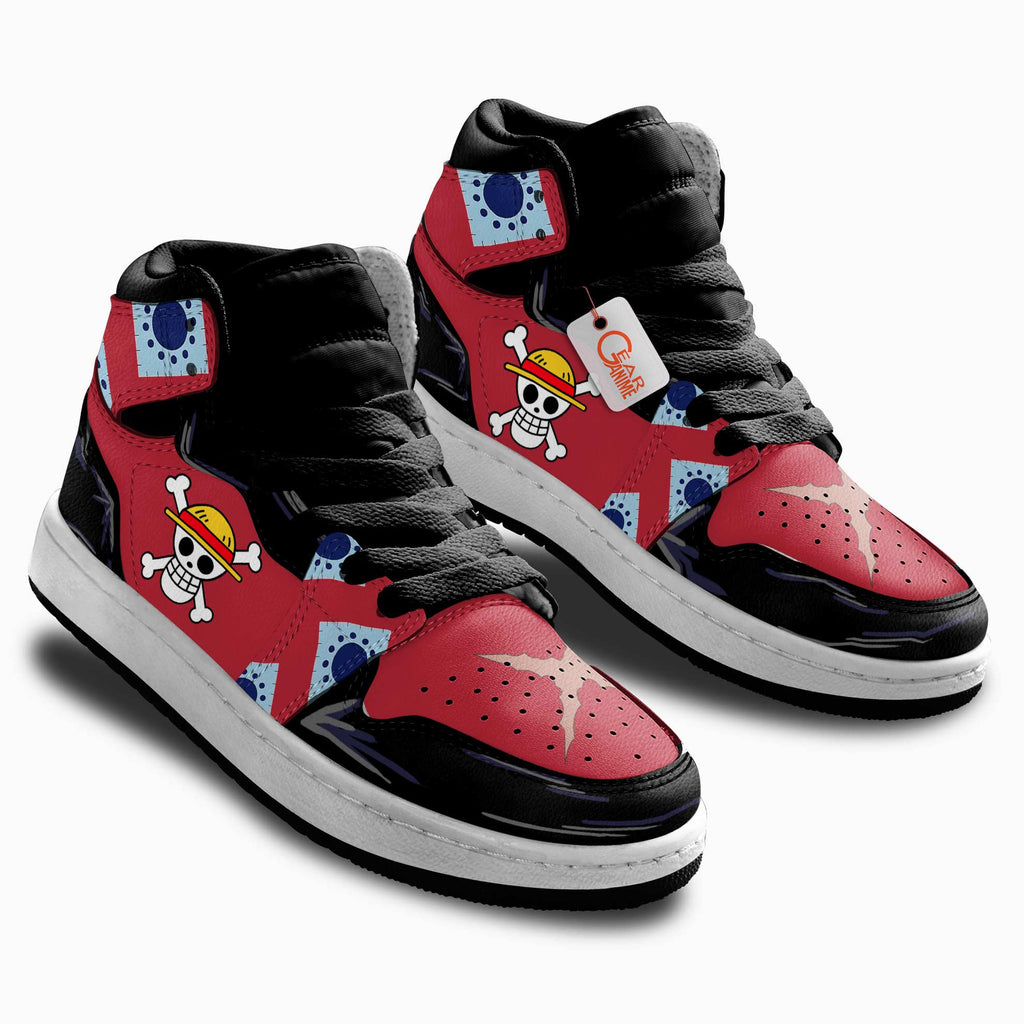 Luffy Wano Personalized Kids High-Top Sneakers
