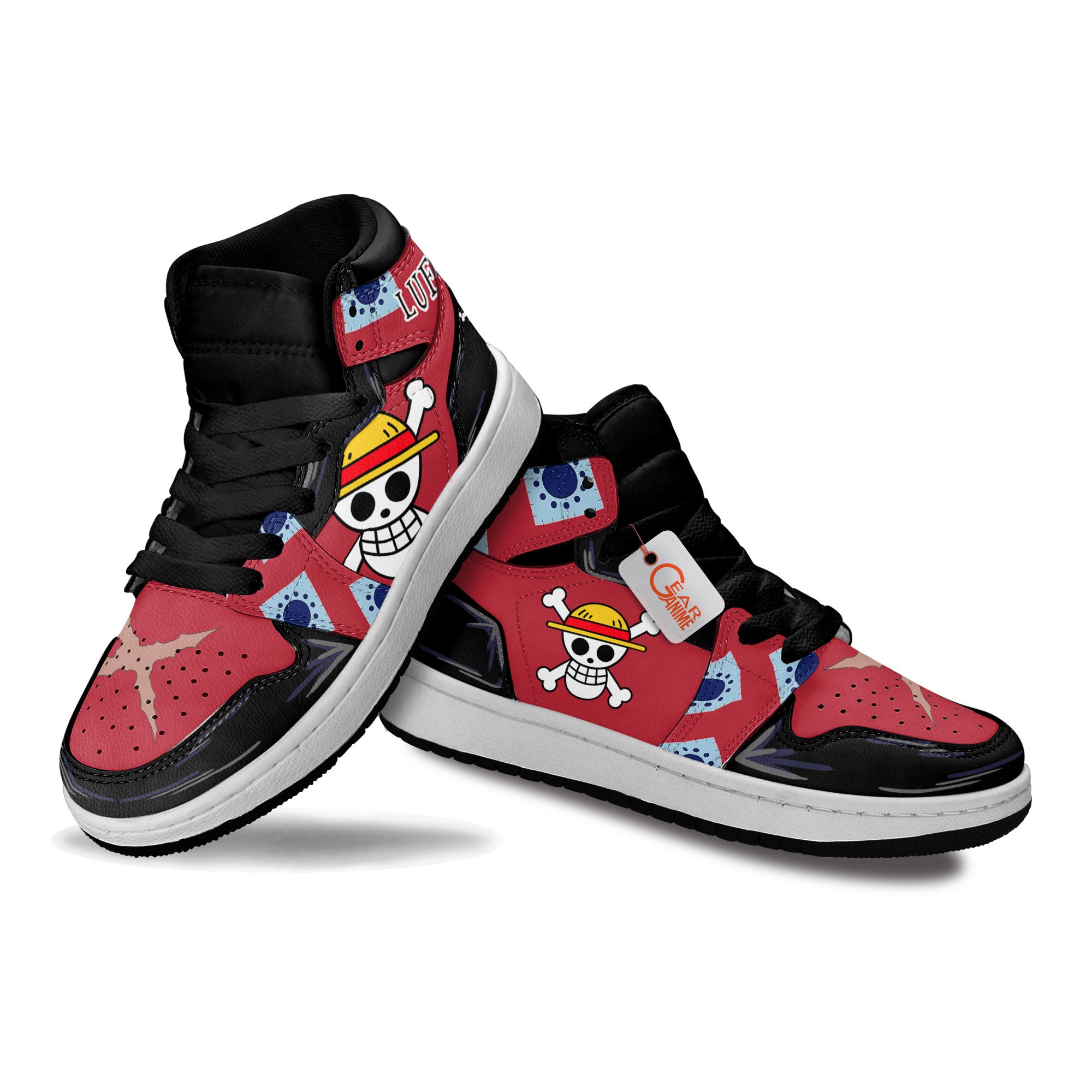 Luffy Wano Personalized Kids High-Top Sneakers
