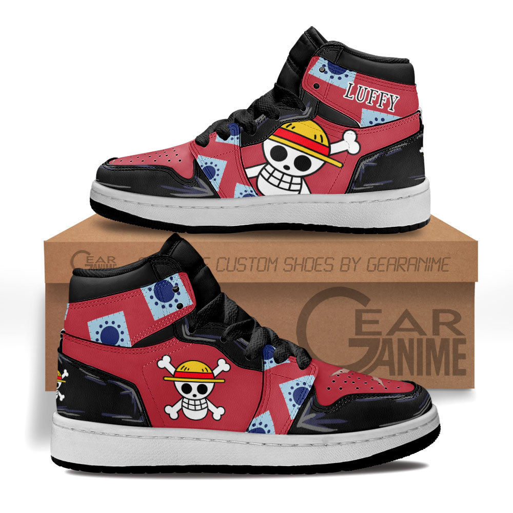 Luffy Wano Personalized Kids High-Top Sneakers