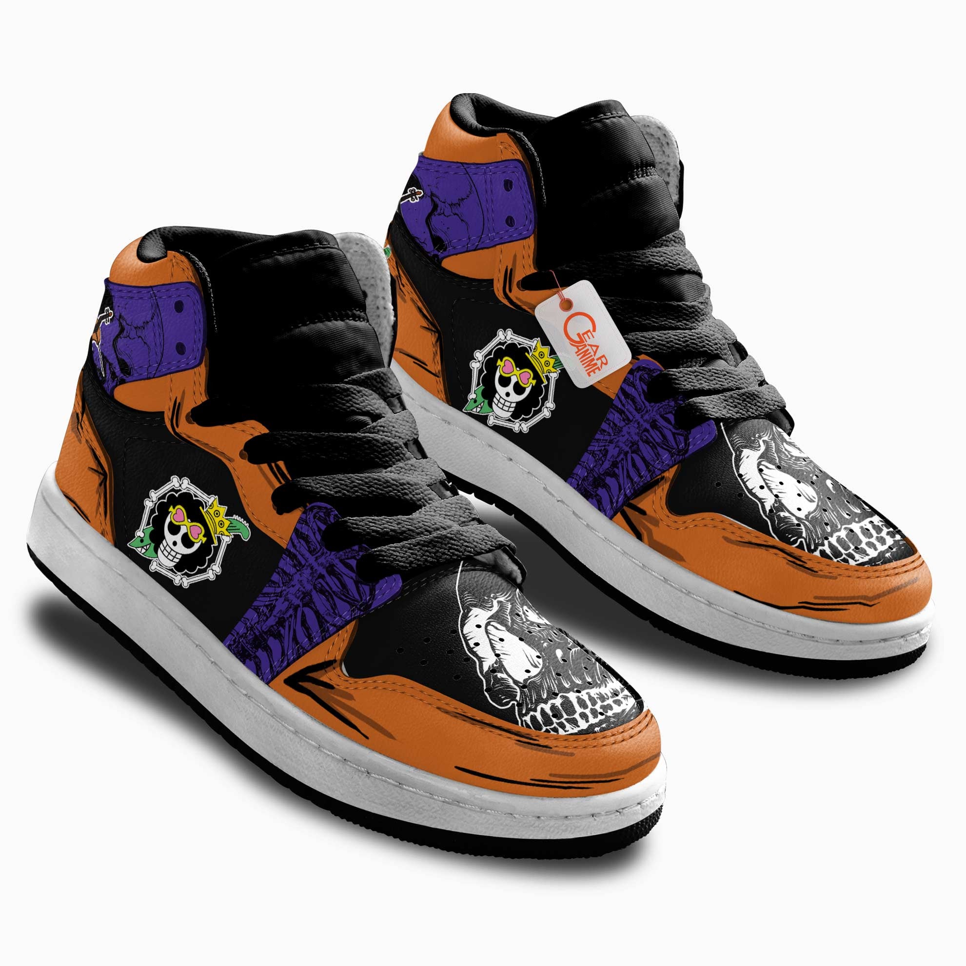 Brook Custom Kids High-Top Sneakers Jolly Roger Custom