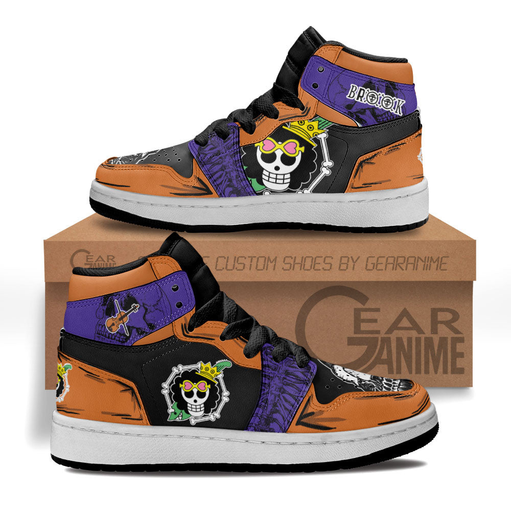 Brook Custom Kids High-Top Sneakers Jolly Roger Custom