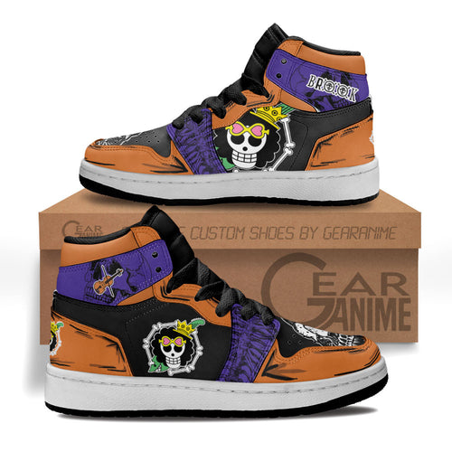 Brook Custom Kids High-Top Sneakers Jolly Roger Custom