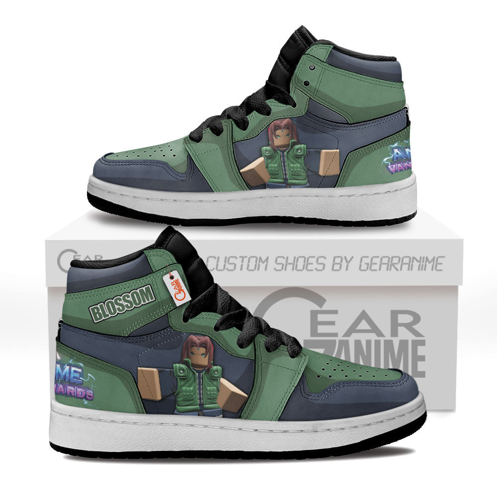 Blossom Personalized Kids High-Top Sneakers