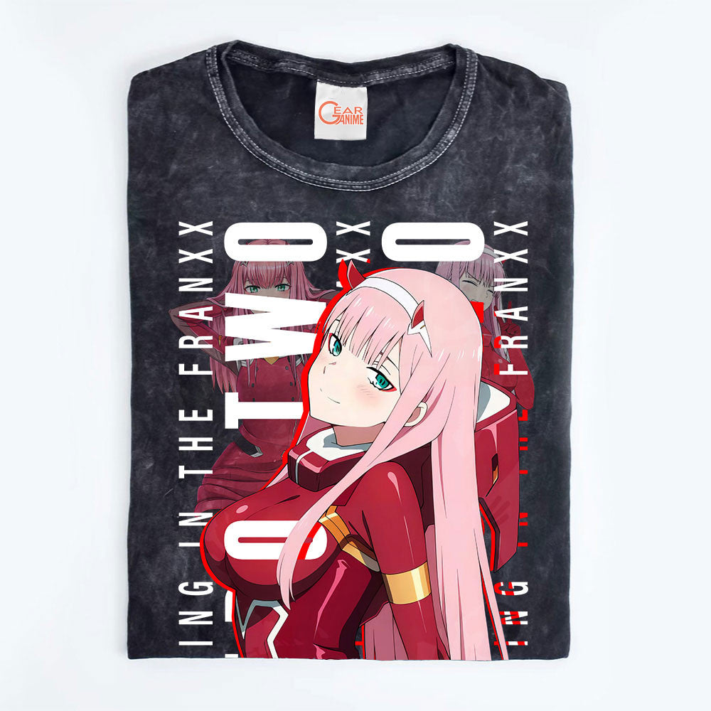 Zero Two Washed T-shirt Vintage Style