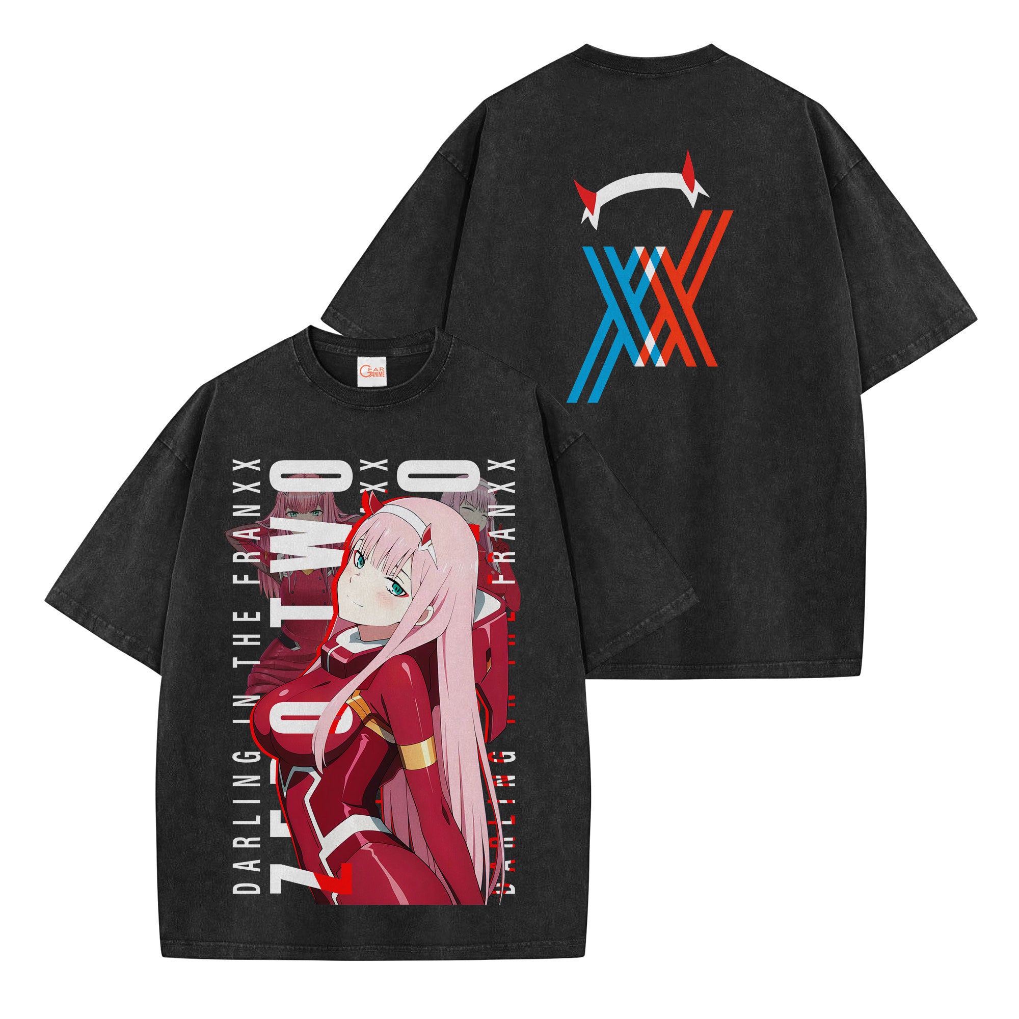 Zero Two Washed T-shirt Vintage Style