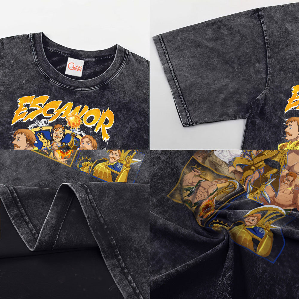 Escanor Washed T-shirt Vintage Style