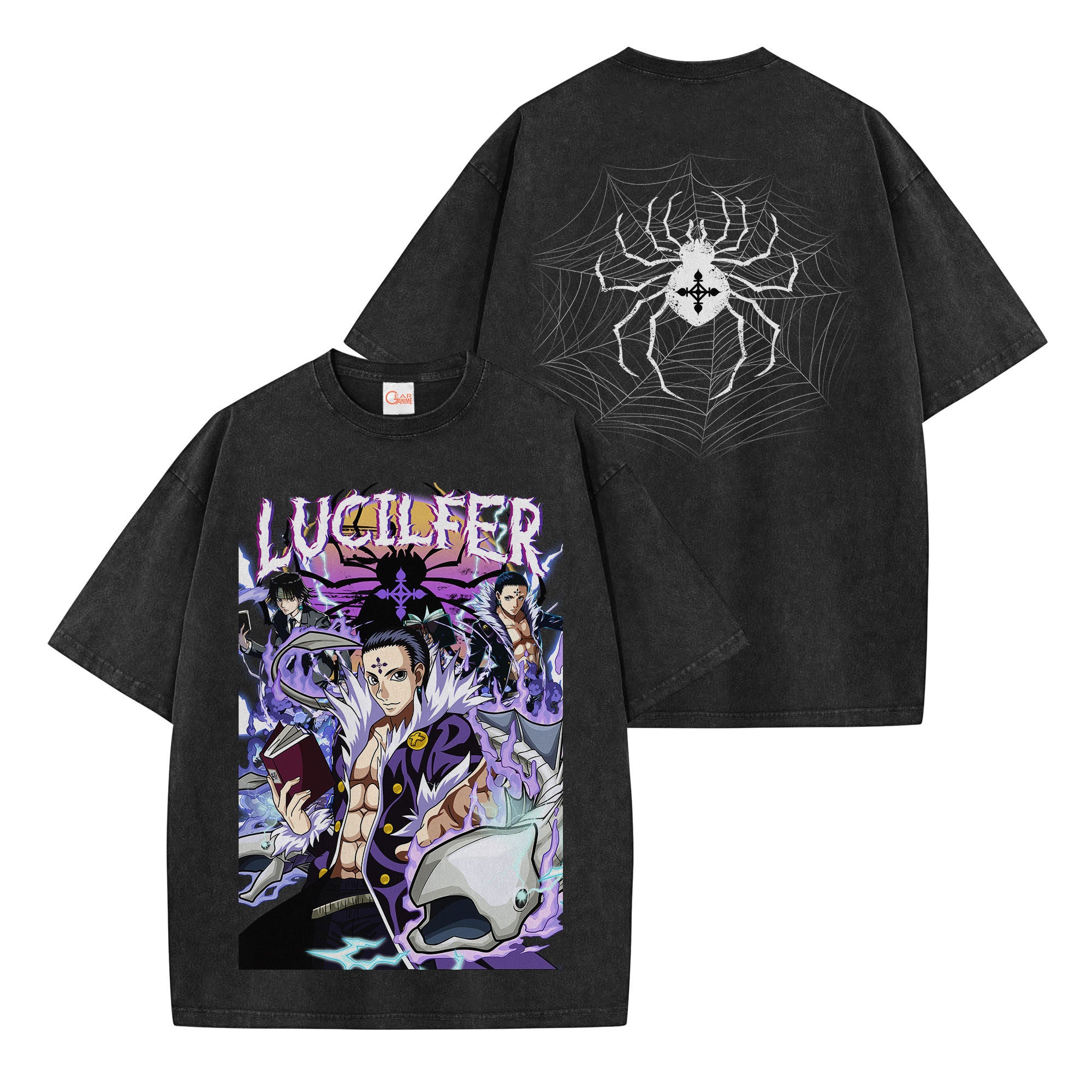 Chrollo Lucilfer Washed T-shirt Vintage Style