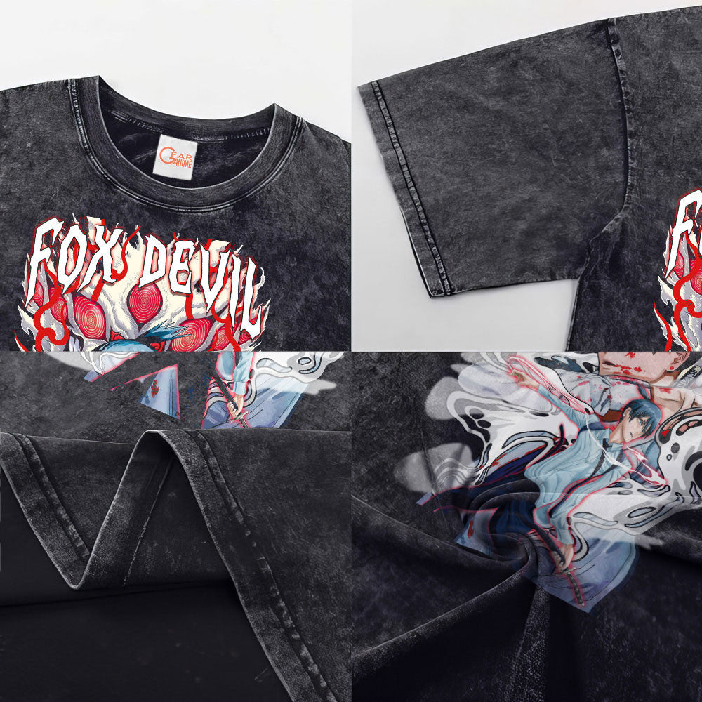 Fox Devil Aki Hayakawa Washed T-shirt Vintage Style