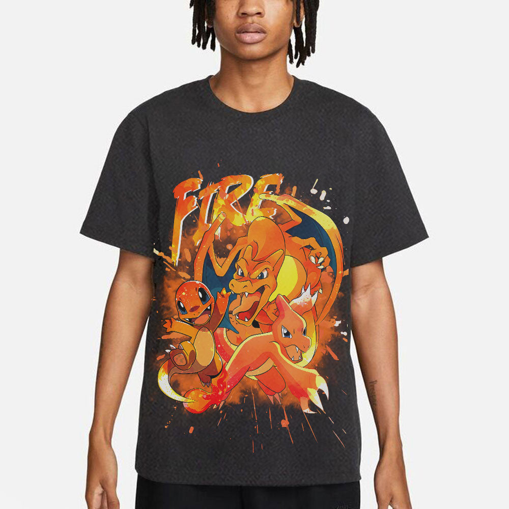 Charizard Evolution Washed T-shirt Vintage Style