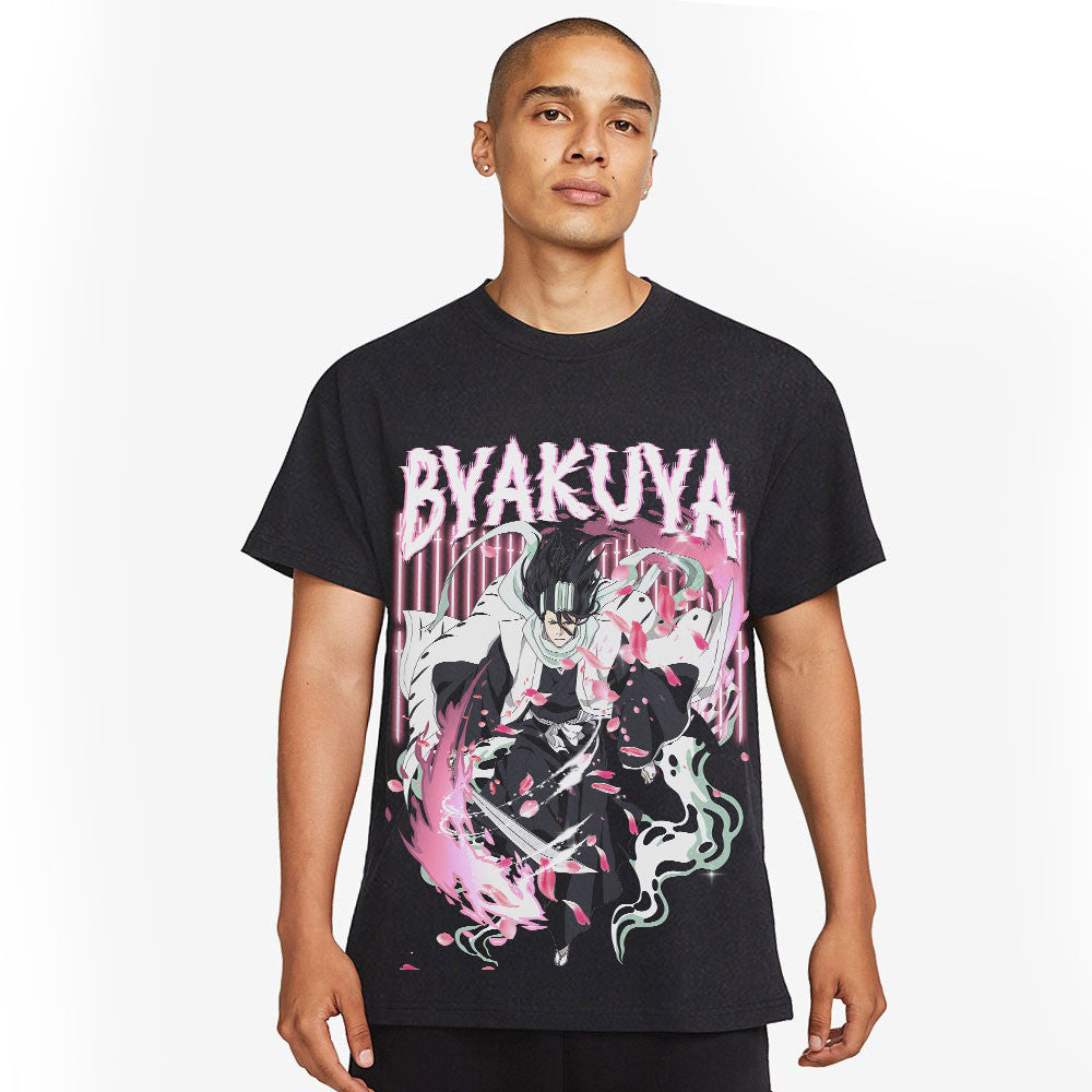 Byakuya Kuchiki Washed T-shirt Vintage Style