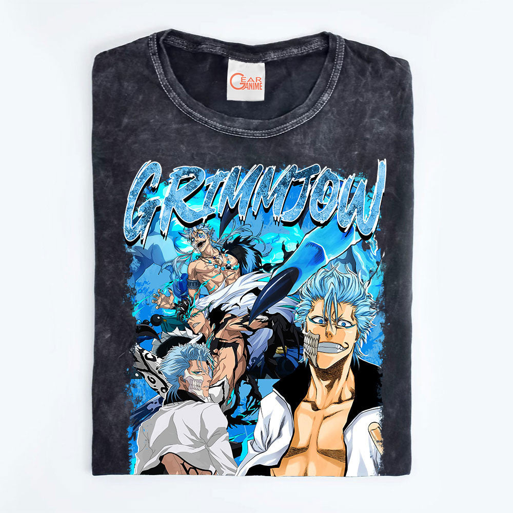 Grimmjow Jaegerjaquez Washed T-shirt Vintage Style