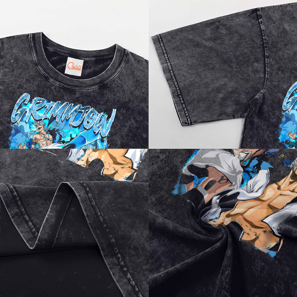Grimmjow Jaegerjaquez Washed T-shirt Vintage Style