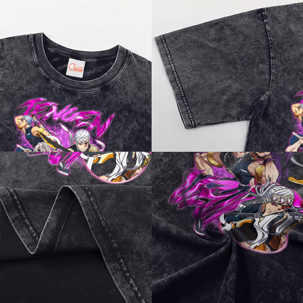 Tengen Uzui Washed T-shirt Vintage Style