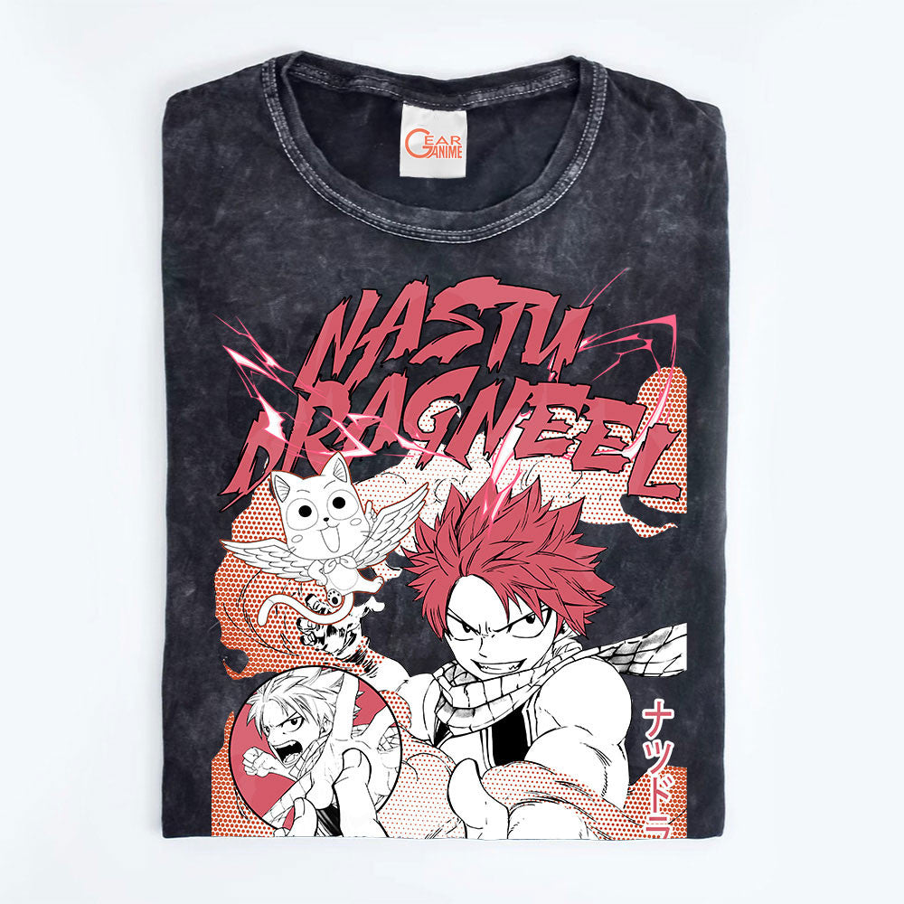Nastu Dragneel Washed T-shirt Vintage Style