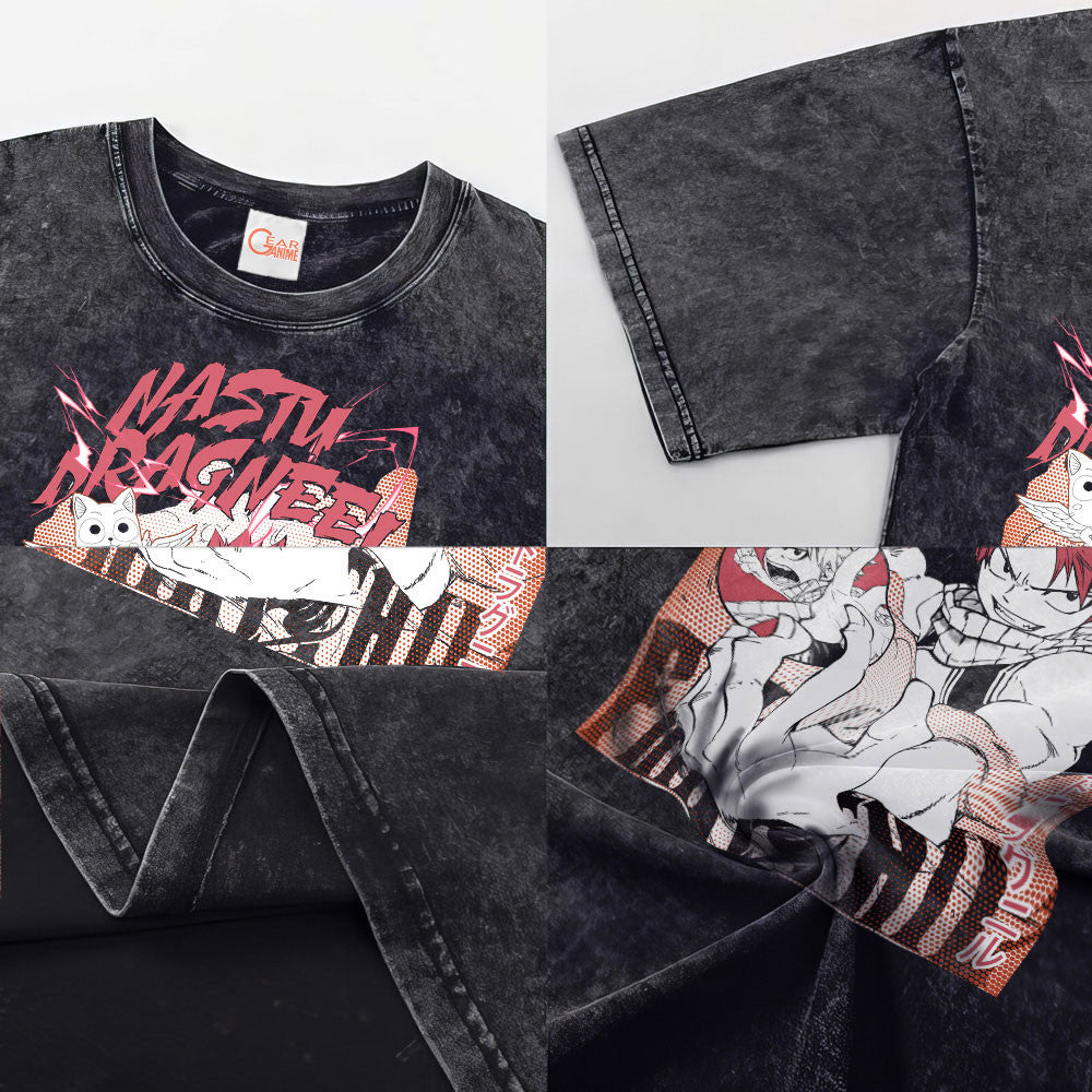 Nastu Dragneel Washed T-shirt Vintage Style
