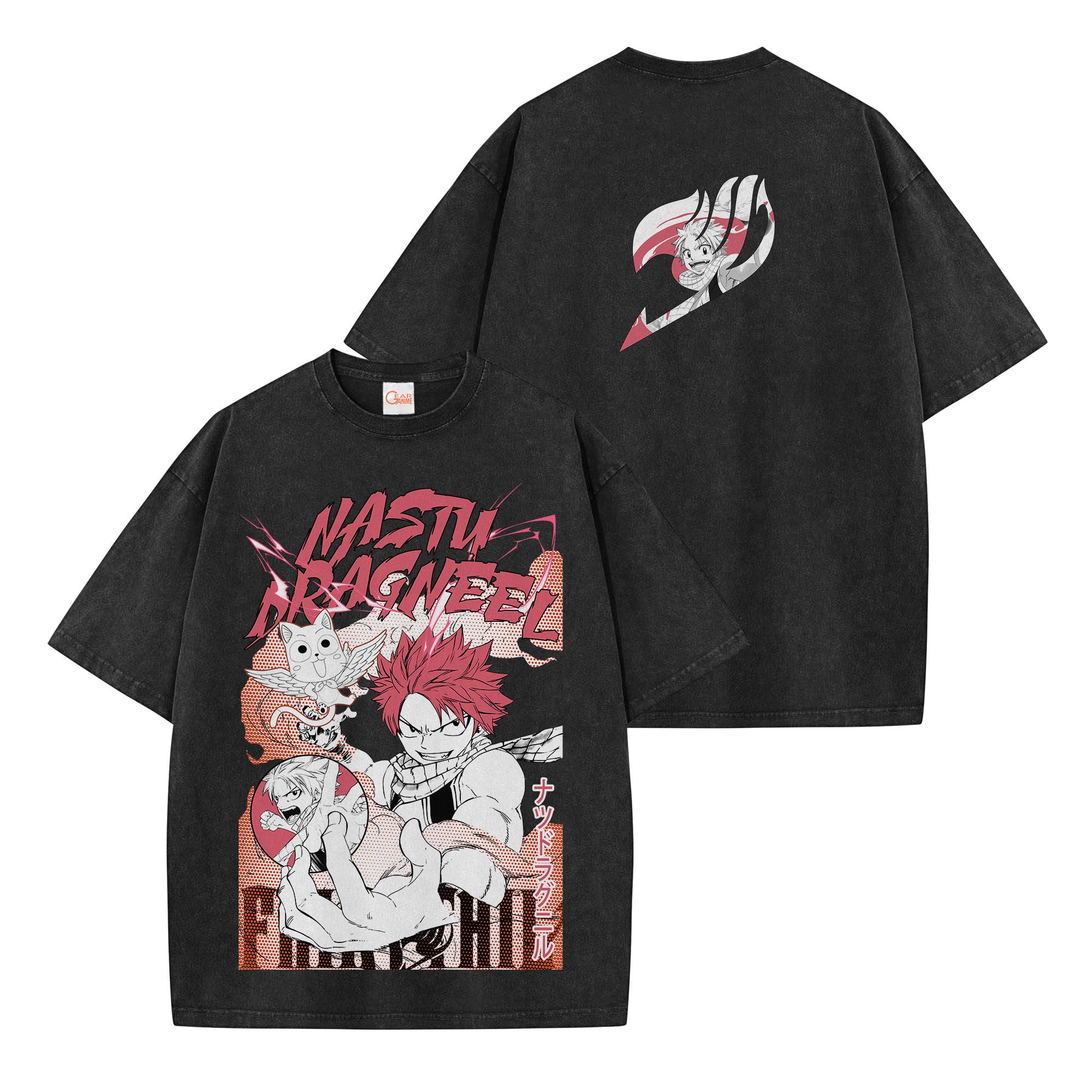Nastu Dragneel Washed T-shirt Vintage Style