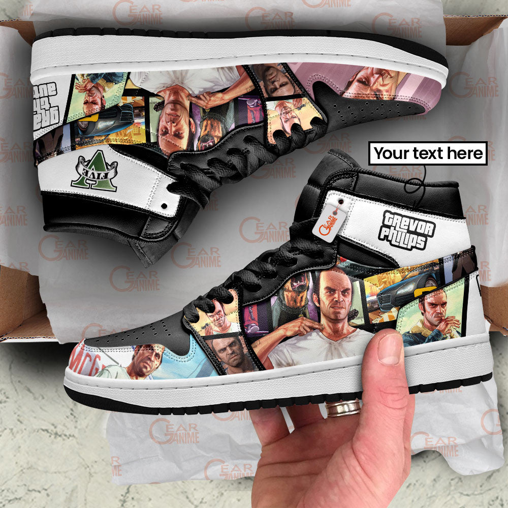 Trevor Philips High-Top Sneakers Custom GTA Game Personalized