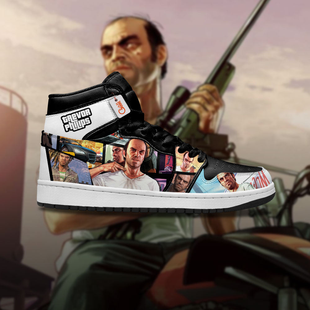 Trevor Philips High-Top Sneakers Custom GTA Game Personalized