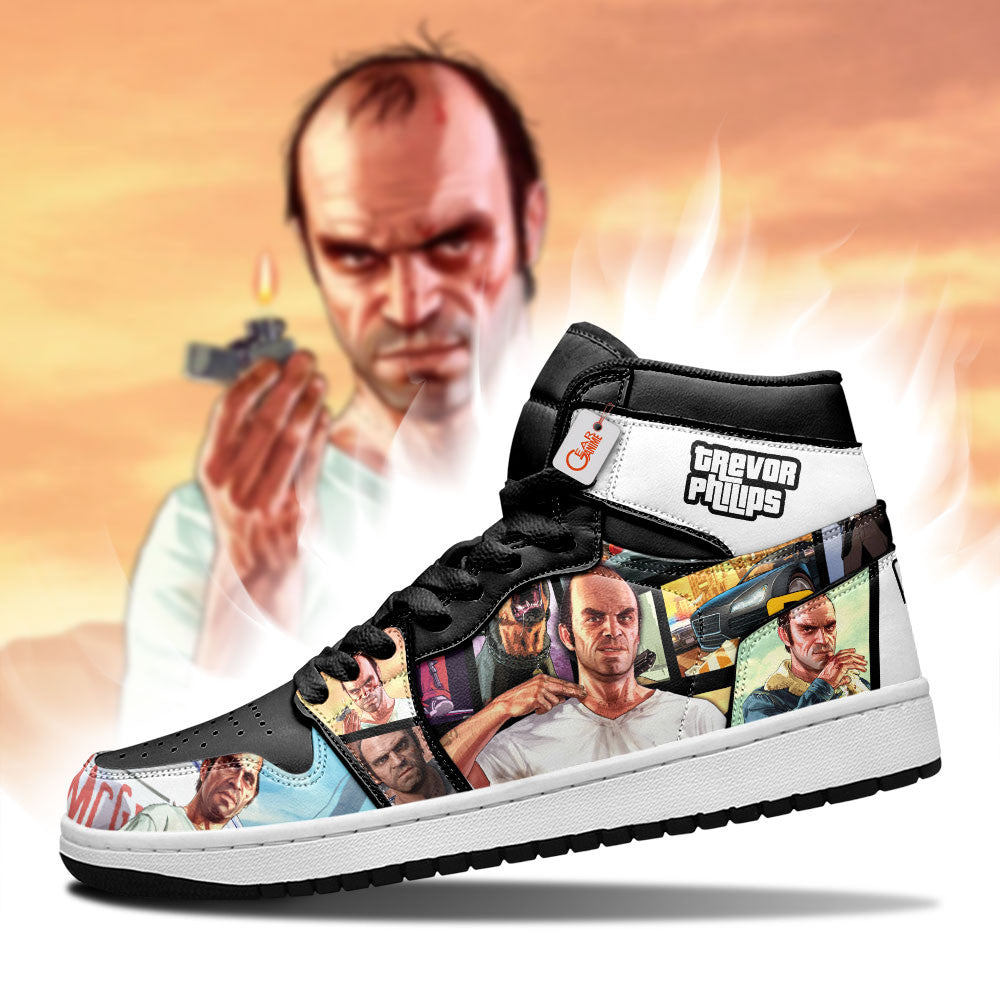 Trevor Philips High-Top Sneakers Custom GTA Game Personalized