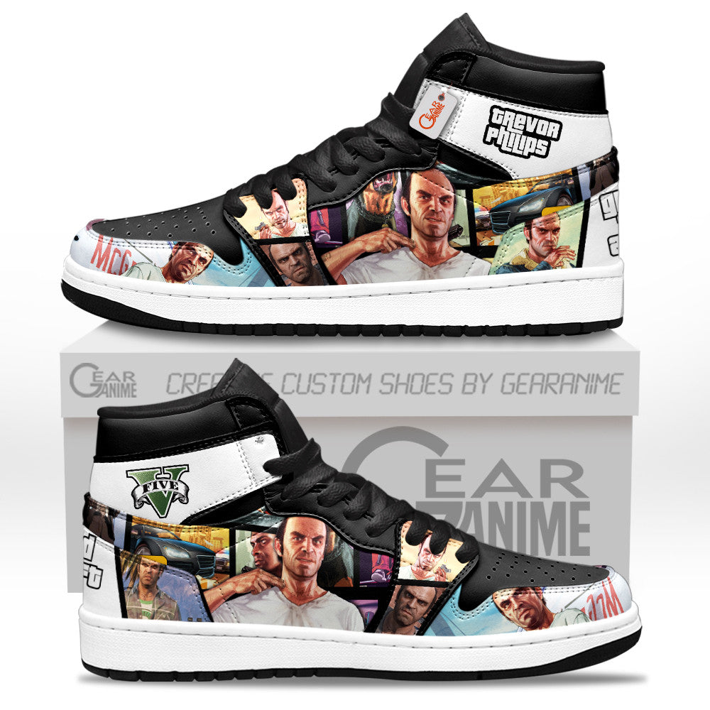 Trevor Philips High-Top Sneakers Custom GTA Game Personalized
