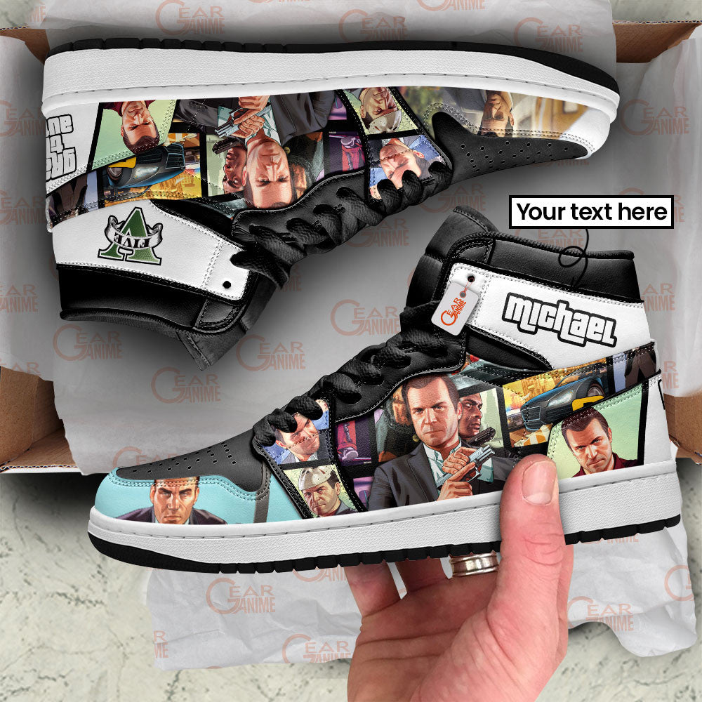 Michael De Santa High-Top Sneakers Custom GTA Game Personalized