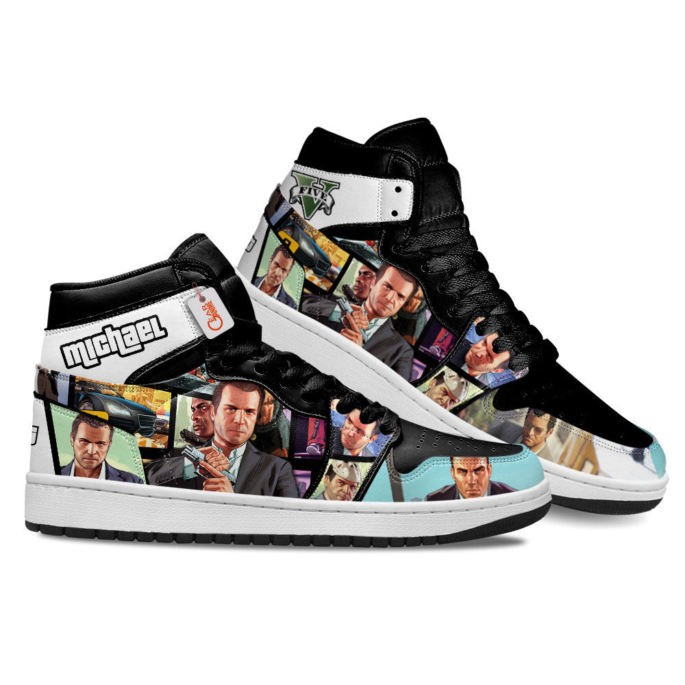 Michael De Santa High-Top Sneakers Custom GTA Game Personalized