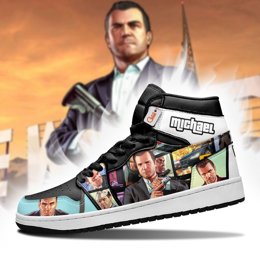 Michael De Santa High-Top Sneakers Custom GTA Game Personalized