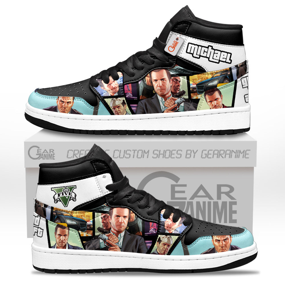 Michael De Santa High-Top Sneakers Custom GTA Game Personalized