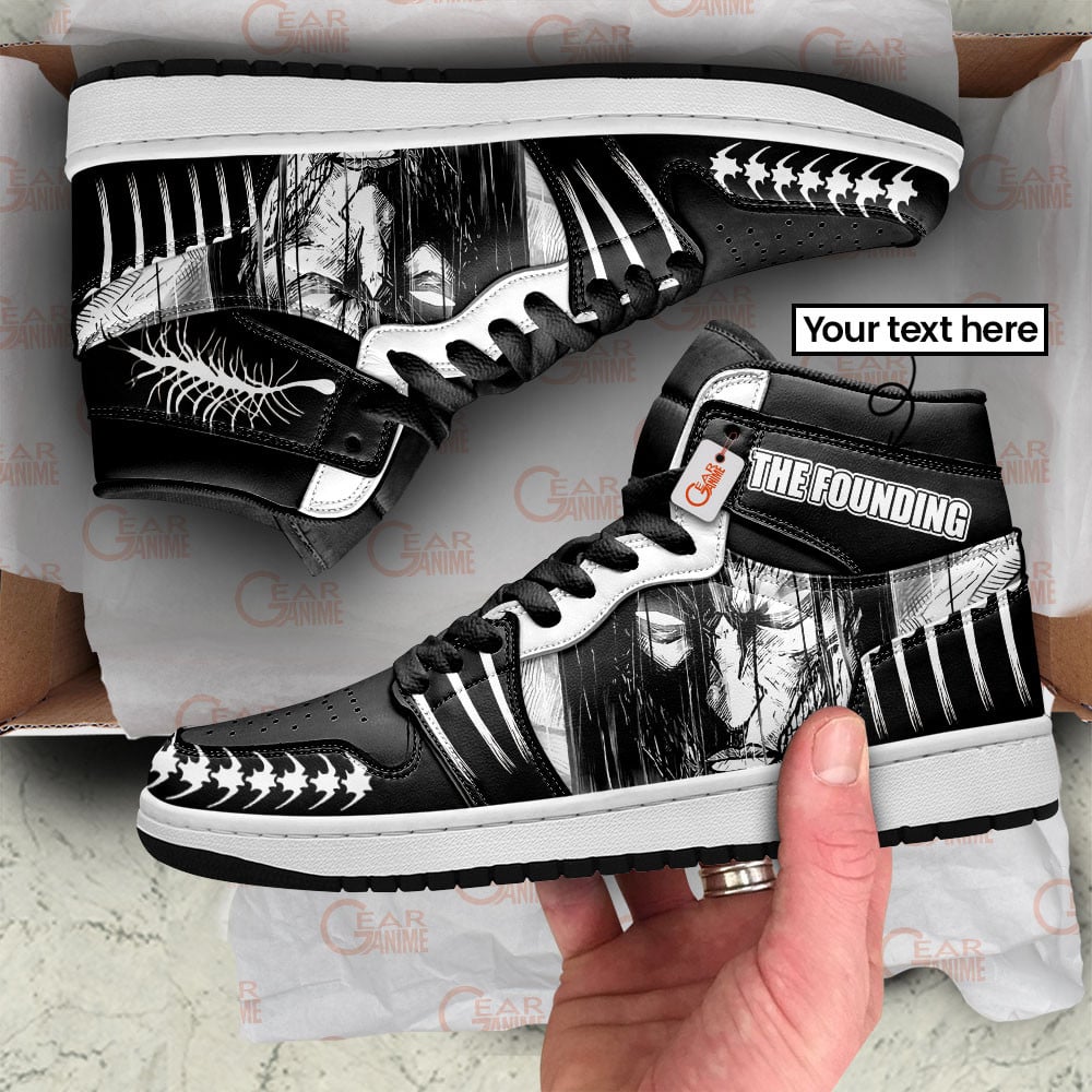 Eren Founding Titan Custom High-Top Sneakers - Personalized Name