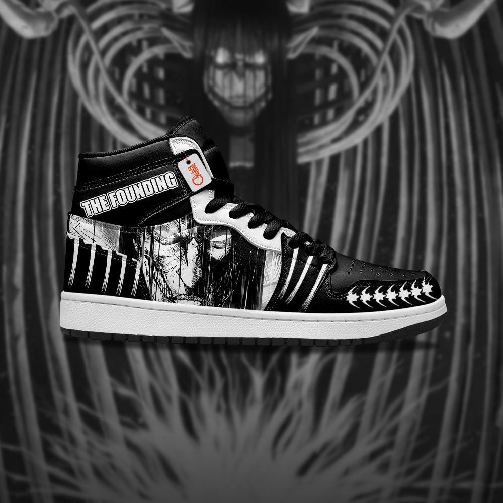 Eren Founding Titan Custom High-Top Sneakers - Personalized Name