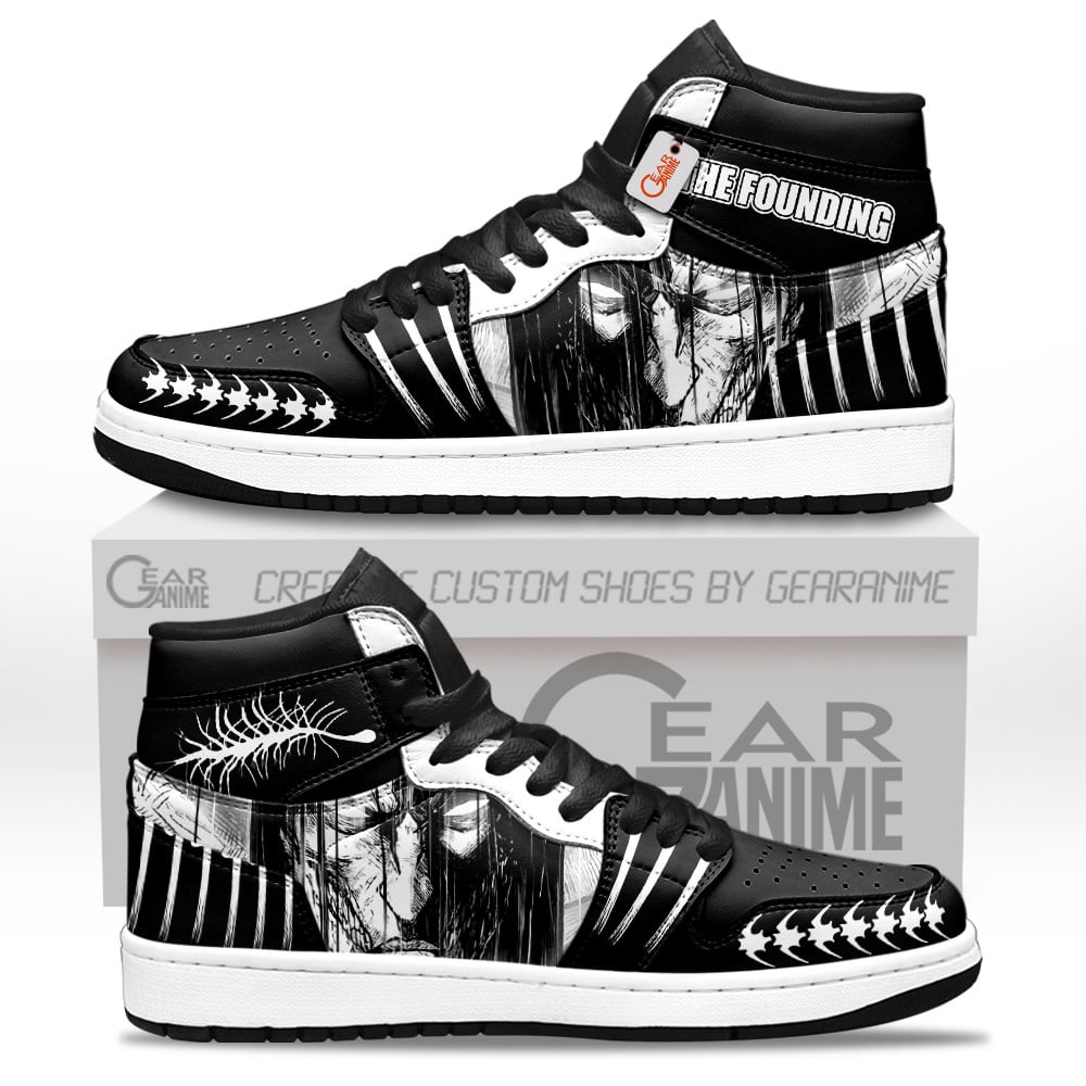 Eren Founding Titan Custom High-Top Sneakers - Personalized Name