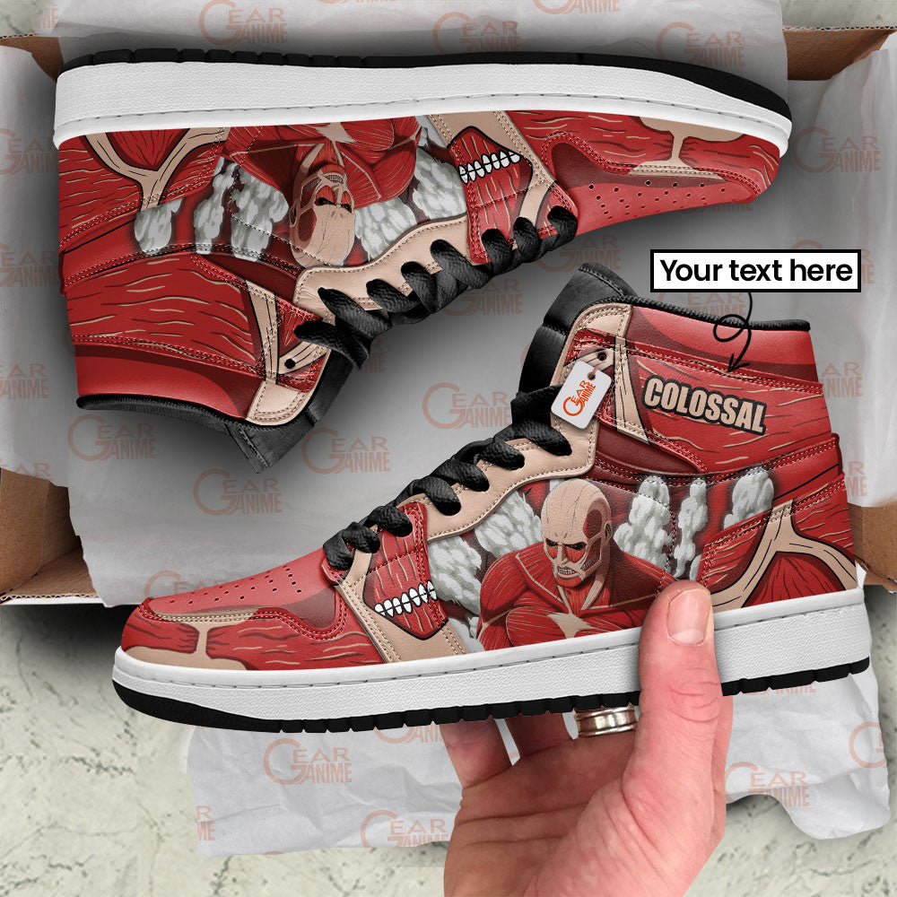 Colossal Titan Custom High-Top Sneakers - Personalized Name