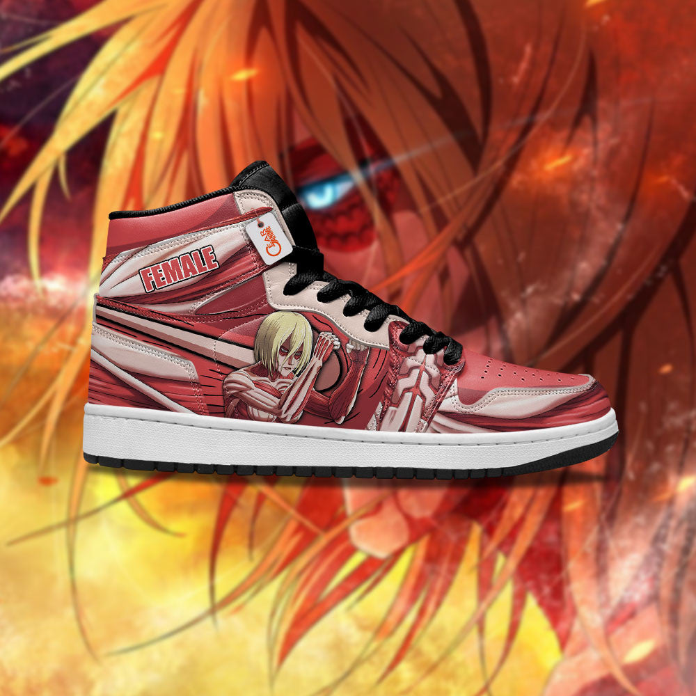 Female Titan Custom High-Top Sneakers - Personalized Name