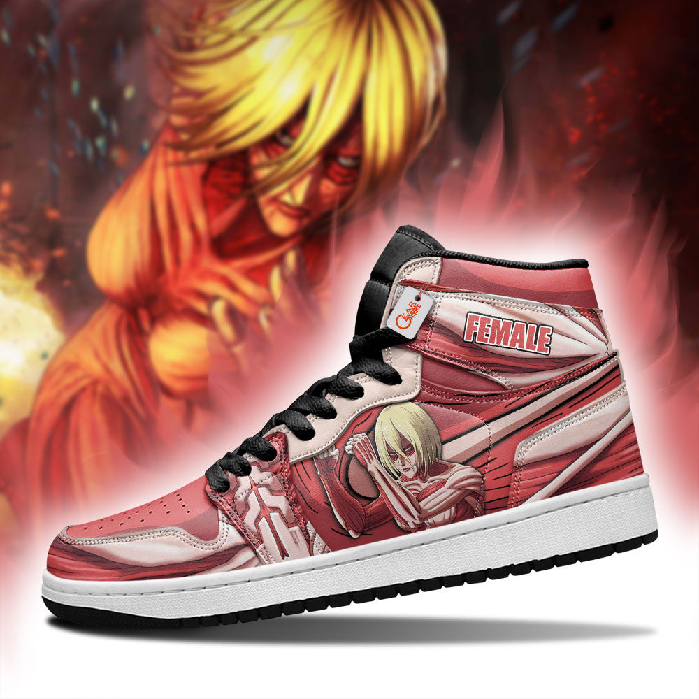Female Titan Custom High-Top Sneakers - Personalized Name