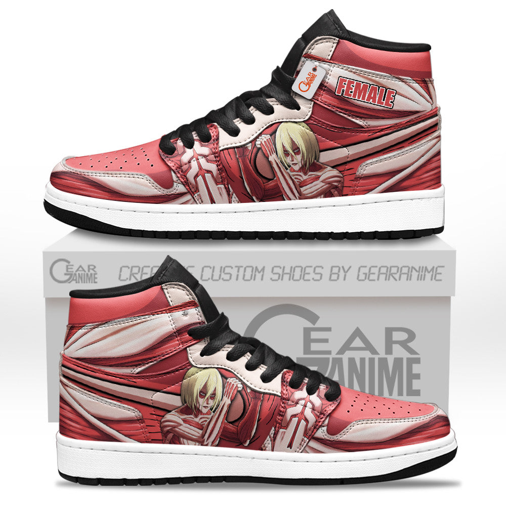 Female Titan Custom High-Top Sneakers - Personalized Name