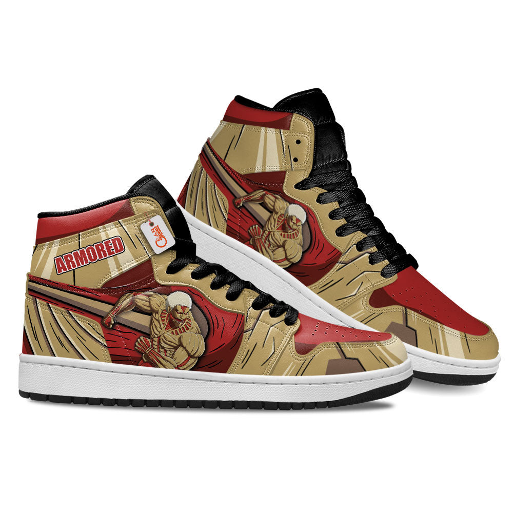 Armored Titan Custom High-Top Sneakers - Personalized Name