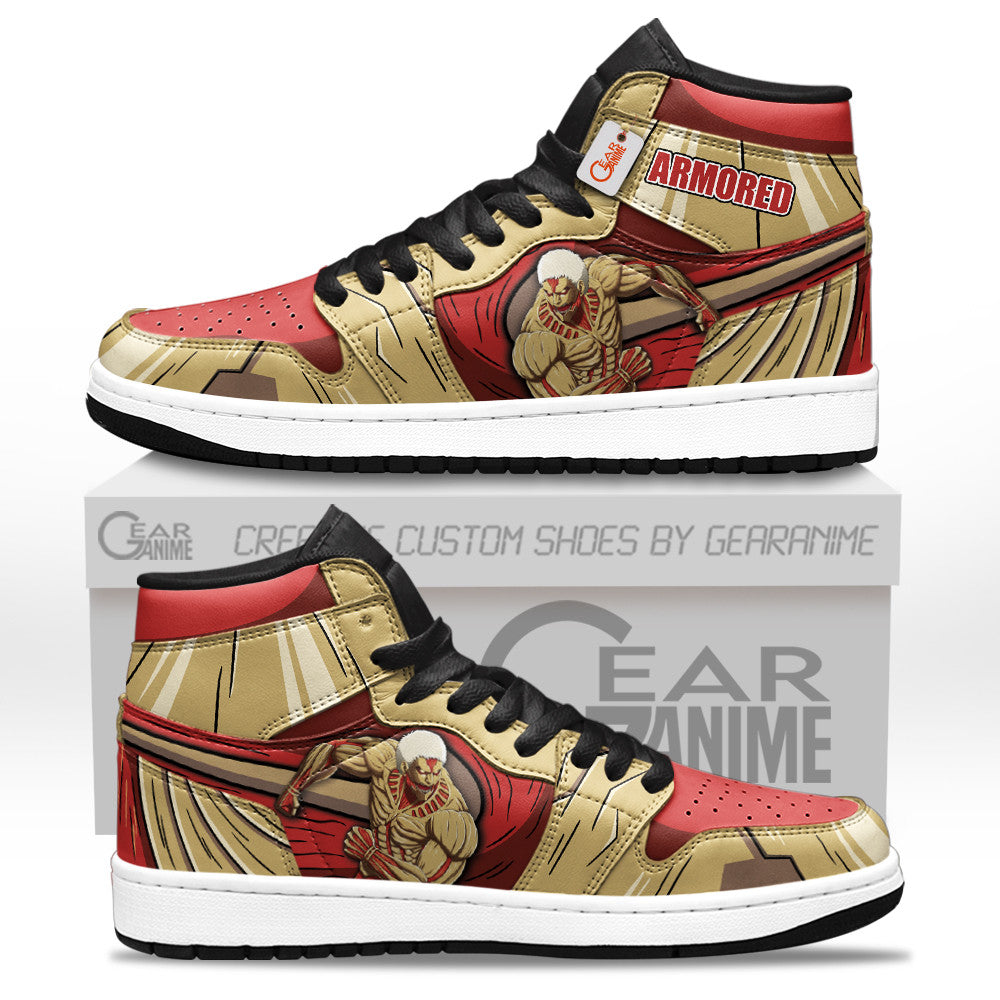 Armored Titan Custom High-Top Sneakers - Personalized Name