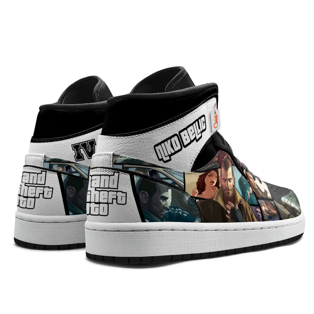 Niko Bellic High-Top Sneakers Custom GTA Game Collection Personalized