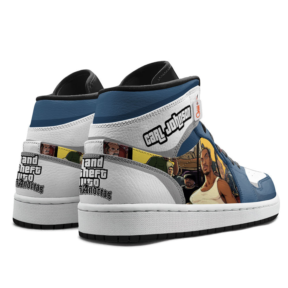 Carl Johnson High-Top Sneakers Custom GTA Game Collection Personalized
