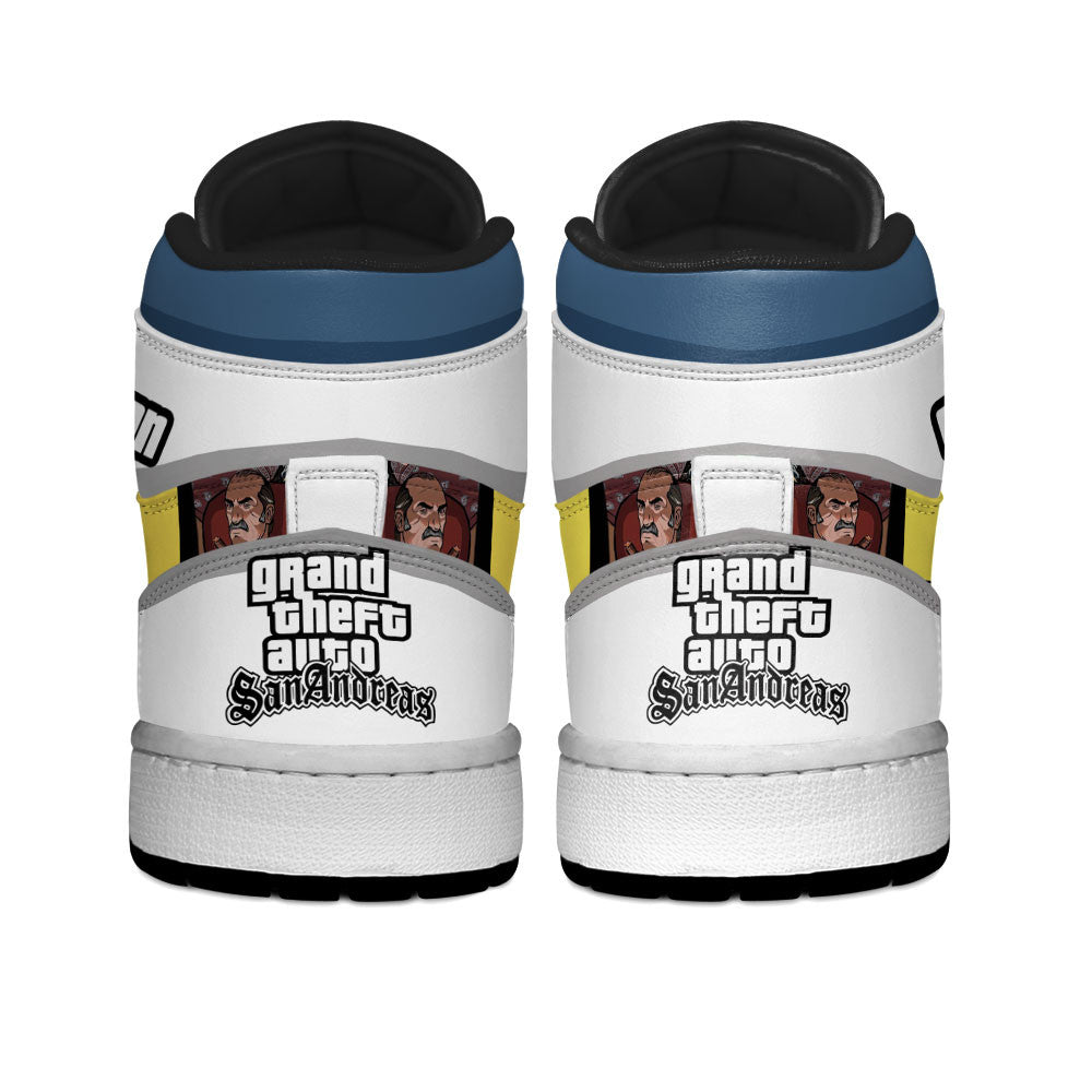 Carl Johnson High-Top Sneakers Custom GTA Game Collection Personalized