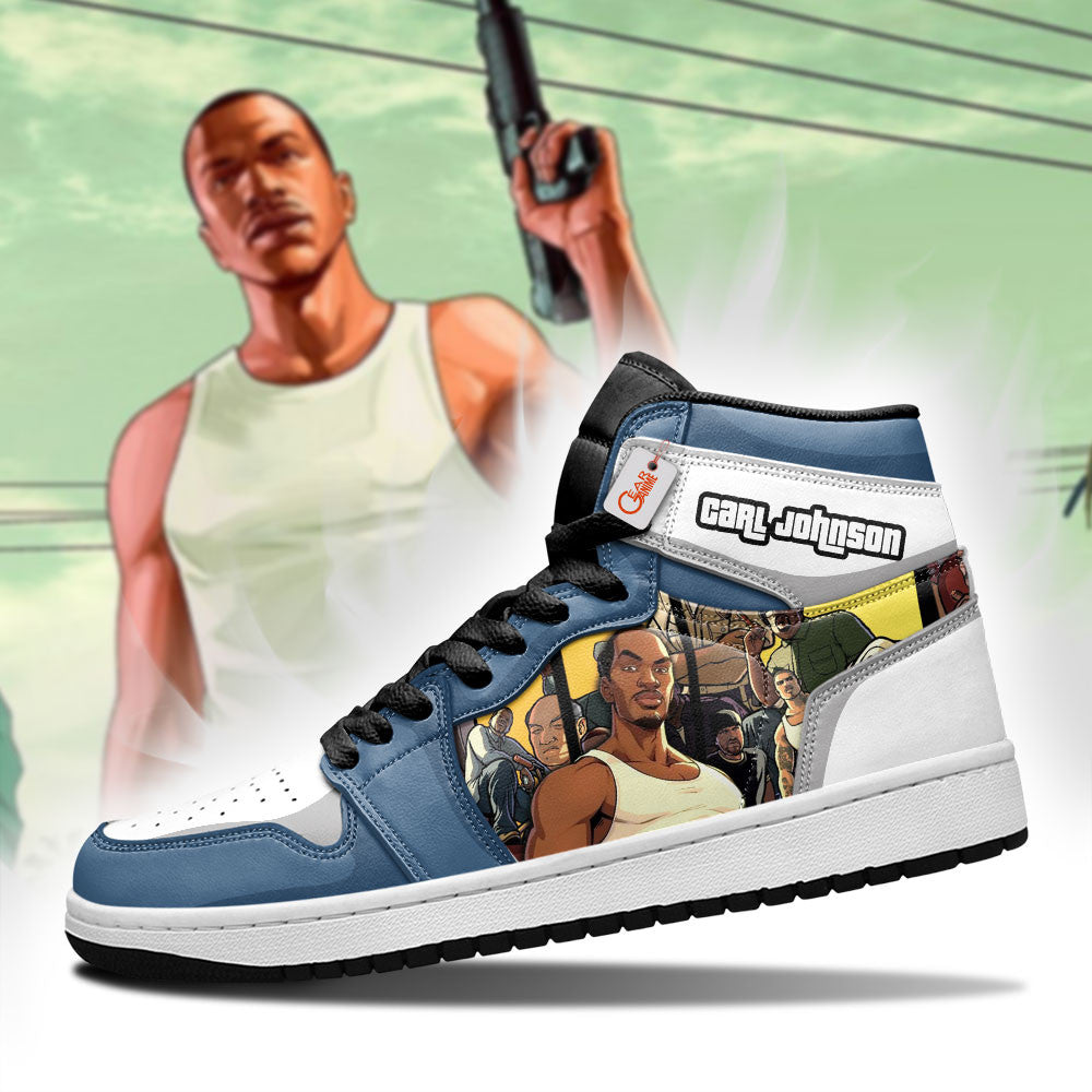 Carl Johnson High-Top Sneakers Custom GTA Game Collection Personalized