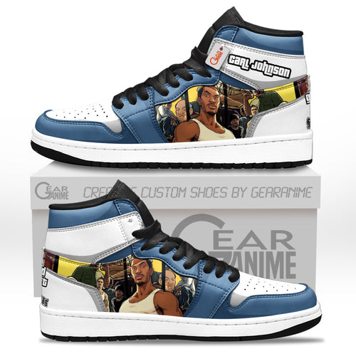Carl Johnson High-Top Sneakers Custom GTA Game Collection Personalized