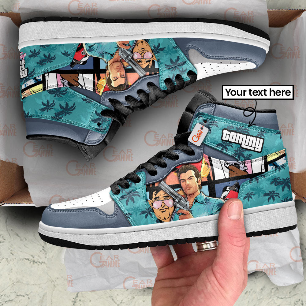 Tommy Vercetti High-Top Sneakers Custom GTA Game Collection Personalized